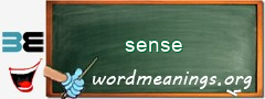 WordMeaning blackboard for sense